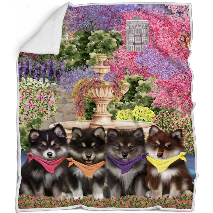 Finnish Lapphund Bed Blanket, Explore a Variety of Designs, Custom, Soft and Cozy, Personalized, Throw Woven, Fleece and Sherpa, Gift for Pet and Dog Lovers