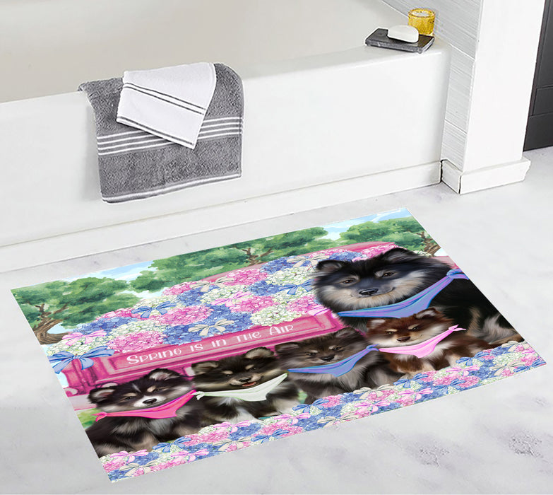 Finnish Lapphund Custom Bath Mat, Explore a Variety of Personalized Designs, Anti-Slip Bathroom Pet Rug Mats, Dog Lover's Gifts