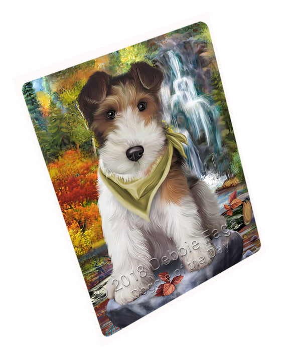Scenic Waterfall Fox Terrier Dog Magnet Mini (3.5" x 2") MAG59907
