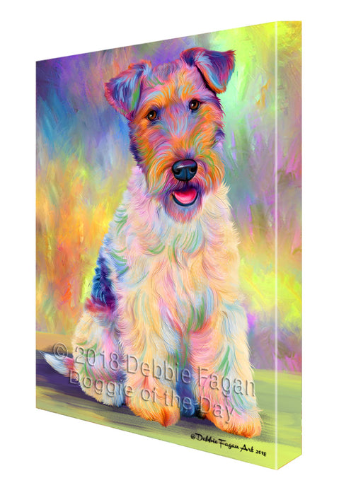 Paradise Wave Fox Terrier Dog Canvas Print Wall Art Décor CVS126836