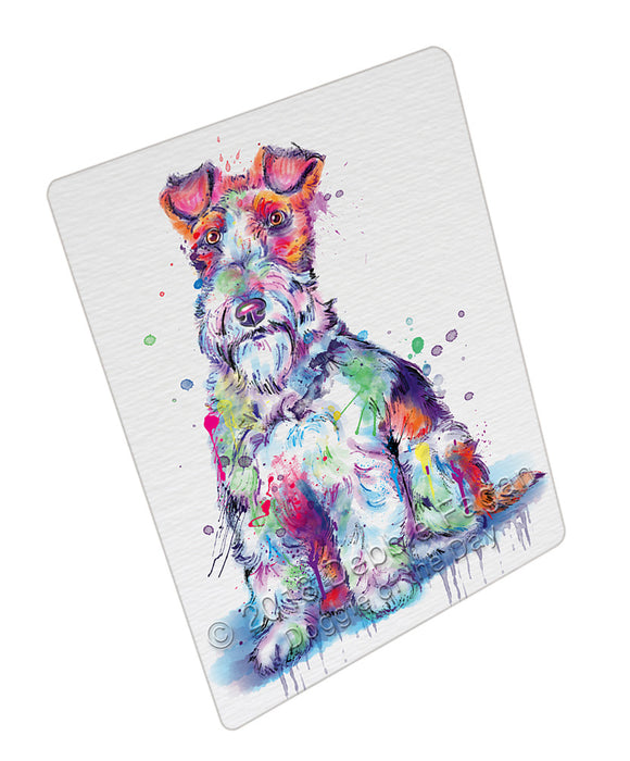 Watercolor Fox Terrier Dog Small Magnet MAG76212