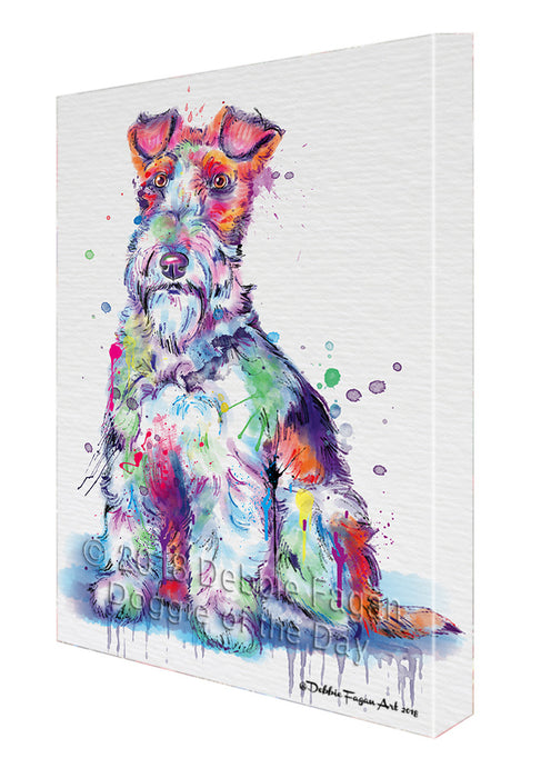 Watercolor Fox Terrier Dog Canvas Print Wall Art Décor CVS136223