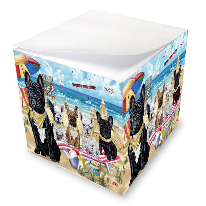 Pet Friendly Beach French Bulldog Dogs Note Cube NOC-DOTD-A57138