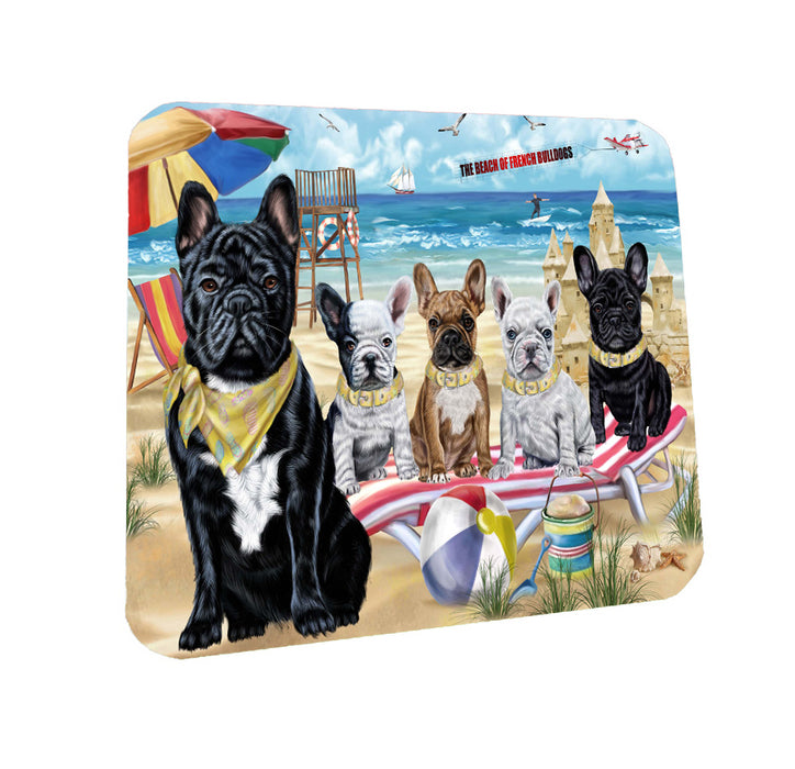 Pet Friendly Beach French Bulldog Dogs Coasters Set of 4 CSTA58097