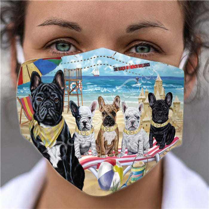 Pet Friendly Beach French Bulldogs Face Mask FM49102