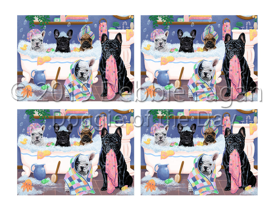 Rub A Dub Dogs In A Tub French Bulldogs Placemat