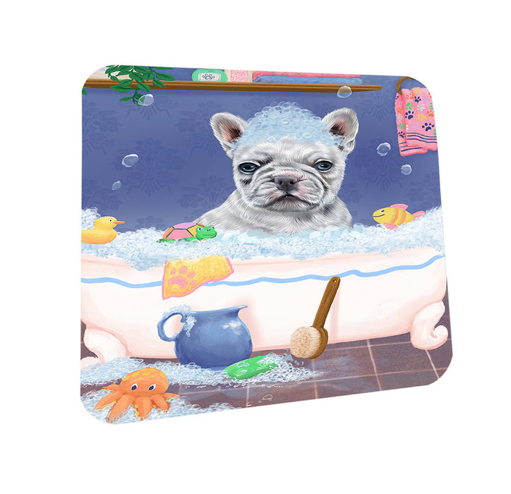 Rub A Dub Dog In A Tub French Bulldog Coasters Set of 4 CST57324