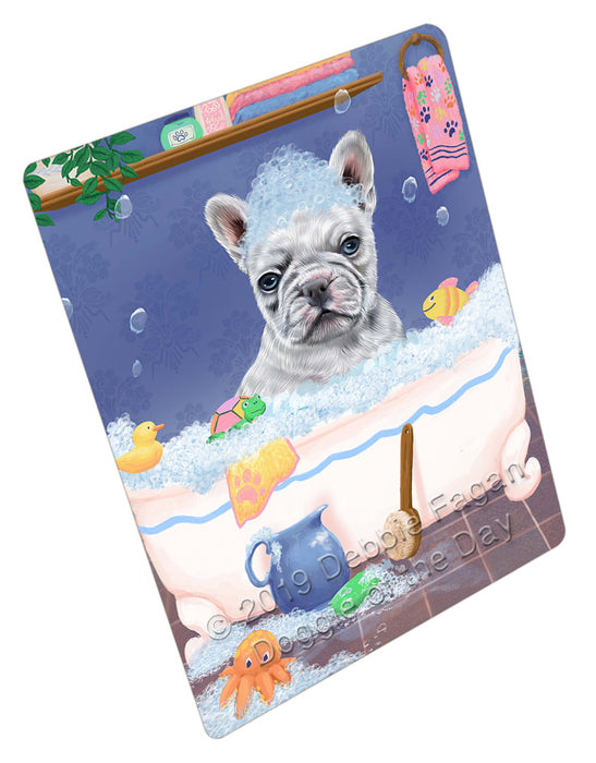 Rub A Dub Dog In A Tub French Bulldog Cutting Board - For Kitchen - Scratch & Stain Resistant - Designed To Stay In Place - Easy To Clean By Hand - Perfect for Chopping Meats, Vegetables, CA81698