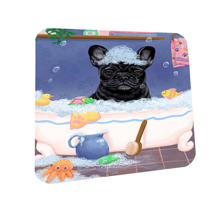 Rub A Dub Dog In A Tub French Bulldog Coasters Set of 4 CST57325