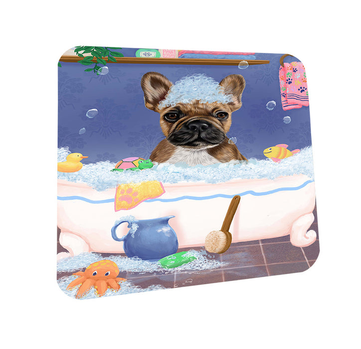 Rub A Dub Dog In A Tub French Bulldog Coasters Set of 4 CST57326