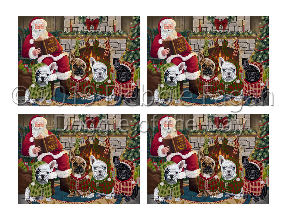 Christmas Cozy Holiday Fire Tails French Bulldogs Placemat