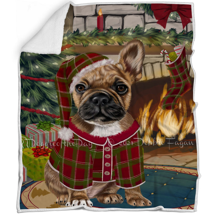 The Stocking was Hung French Bulldog Blanket BLNKT117156