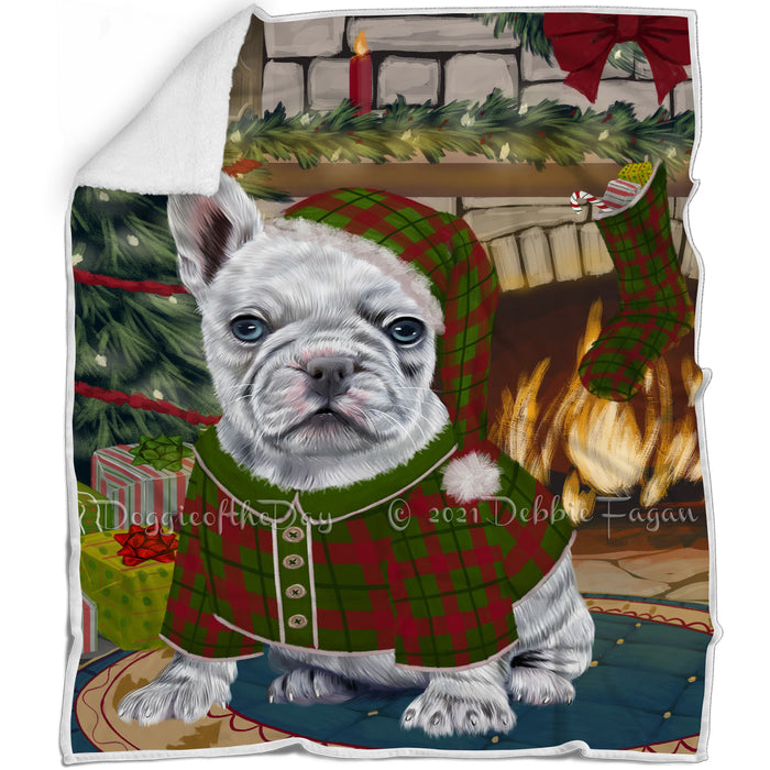 The Stocking was Hung French Bulldog Blanket BLNKT117165