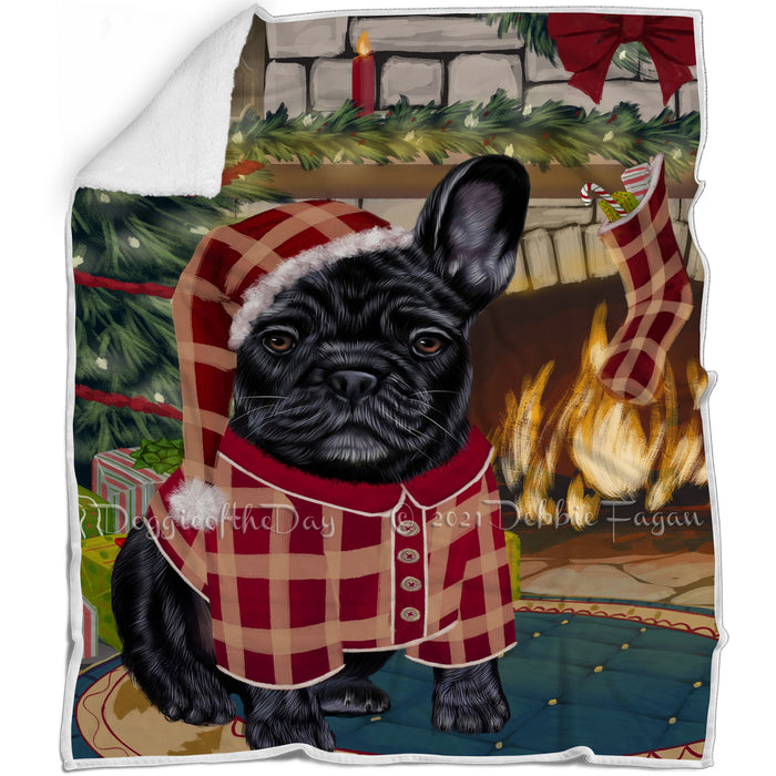 The Stocking was Hung French Bulldog Blanket BLNKT117174