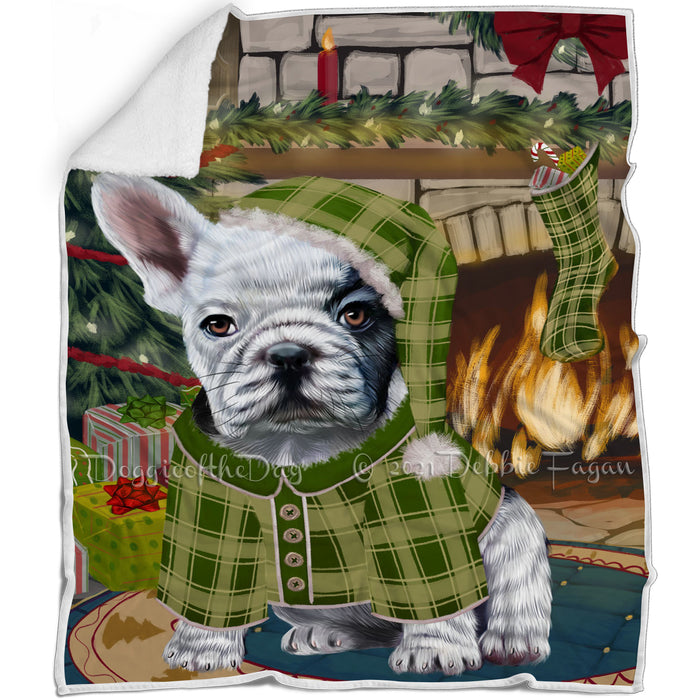The Stocking was Hung French Bulldog Blanket BLNKT117183