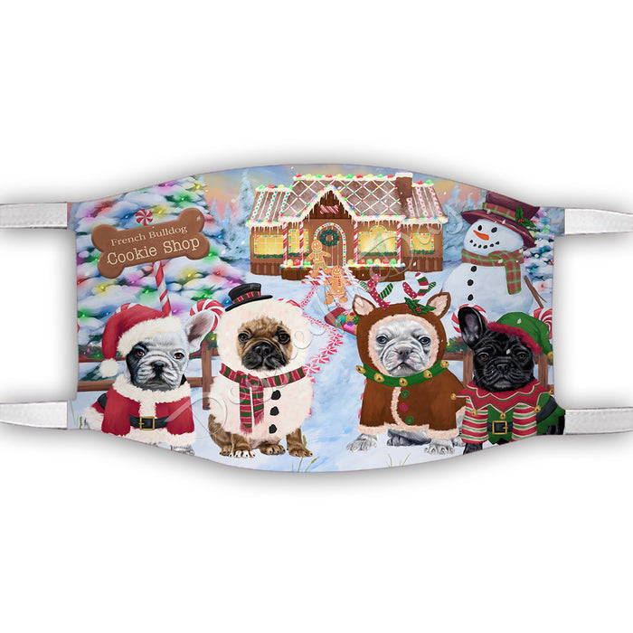 Holiday Gingerbread Cookie French Bulldogs Shop Face Mask FM48896