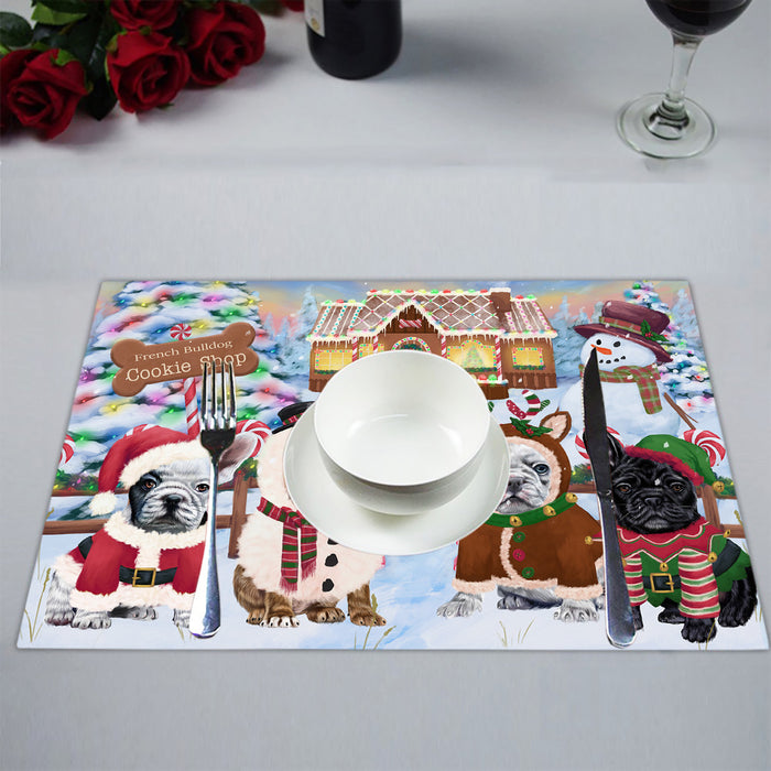 Holiday Gingerbread Cookie French Bulldogs Placemat