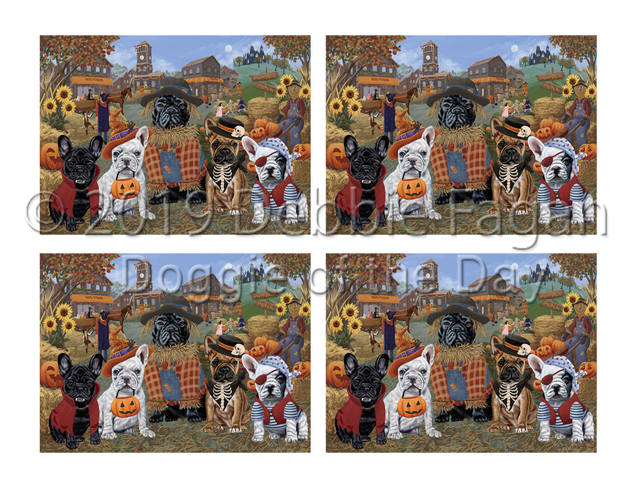 Halloween 'Round Town French Bulldogs Placemat