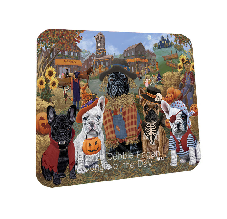 Halloween 'Round Town French BullDogs Coasters Set of 4 CSTA57935