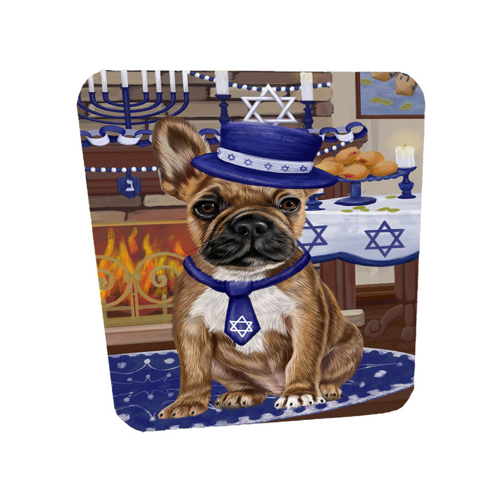 Happy Hanukkah Family Doberman Dogs Coasters Set of 4 CSTA57629