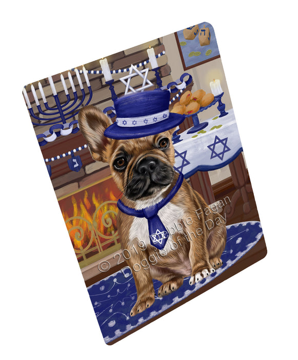 Happy Hanukkah Family and Happy Hanukkah Both French Bulldog Magnet MAG77485 (Small 5.5" x 4.25")