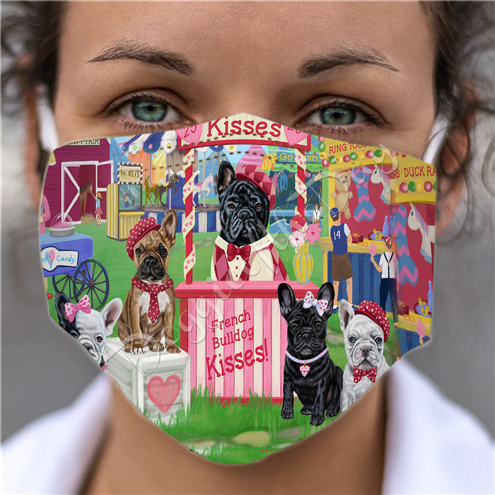Carnival Kissing Booth French Bulldogs Face Mask FM48046