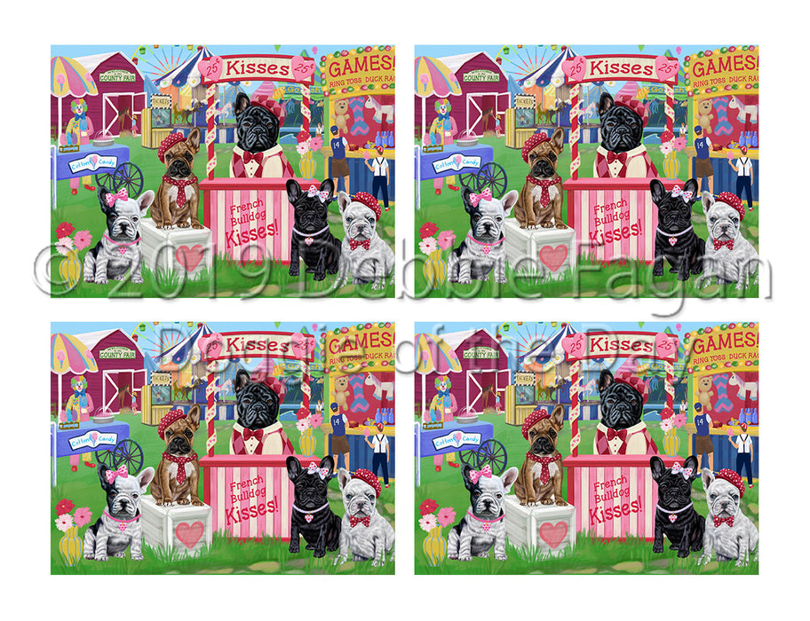 Carnival Kissing Booth French Bulldogs Placemat