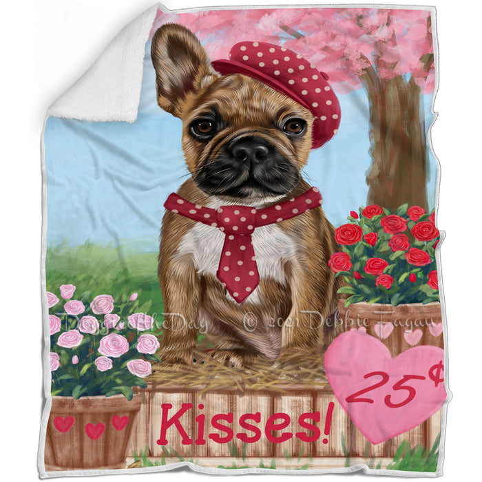 Rosie 25 Cent Kisses French Bulldog Dog Blanket BLNKT122196
