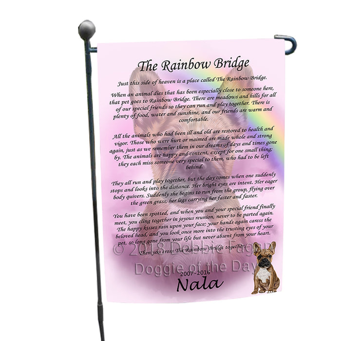 Rainbow Bridge French Bulldog Garden Flag GFLG56180