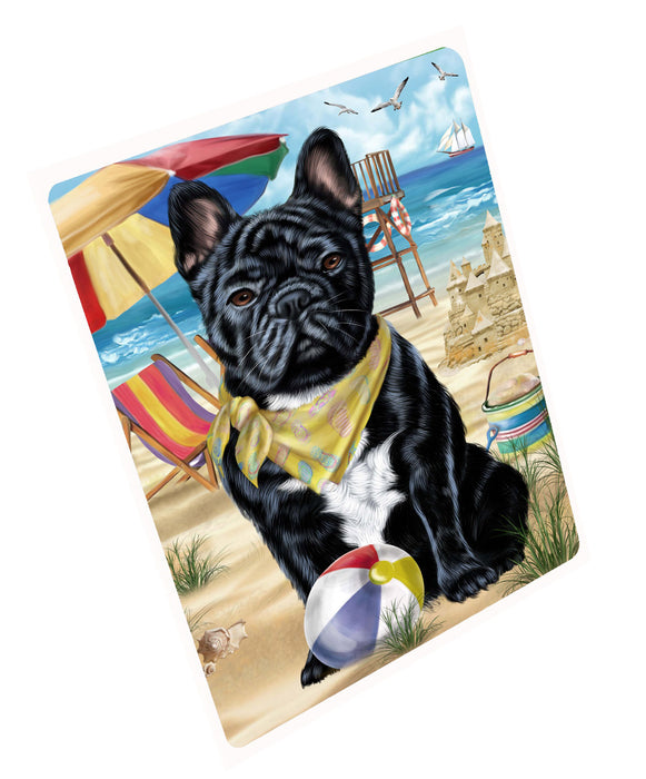 Pet Friendly Beach French Bulldog Dog Cutting Board - For Kitchen - Scratch & Stain Resistant - Designed To Stay In Place - Easy To Clean By Hand - Perfect for Chopping Meats, Vegetables, CA82504