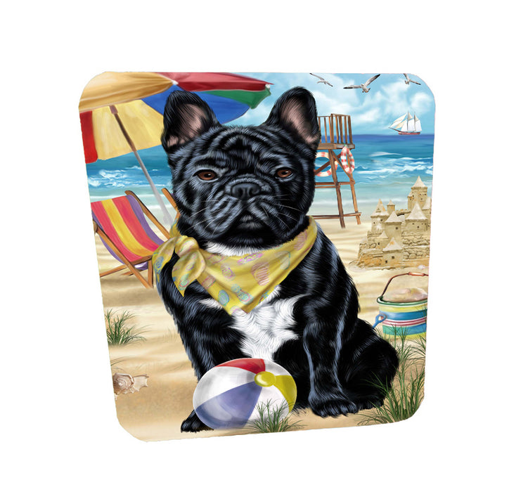 Pet Friendly Beach French Bulldog Dog Coasters Set of 4 CSTA58144