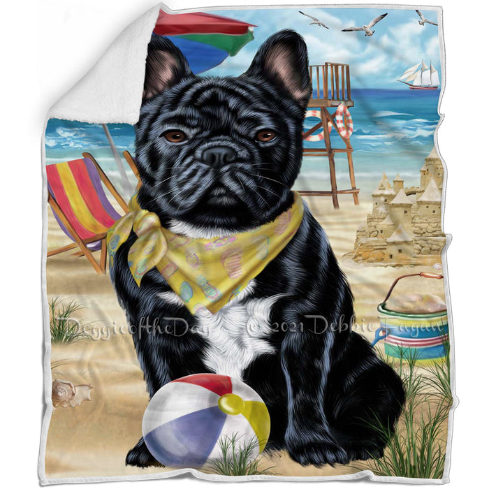 Pet Friendly Beach French Bulldog Blanket BLNKT142499
