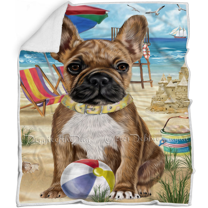 Pet Friendly Beach French Bulldog Blanket BLNKT142500