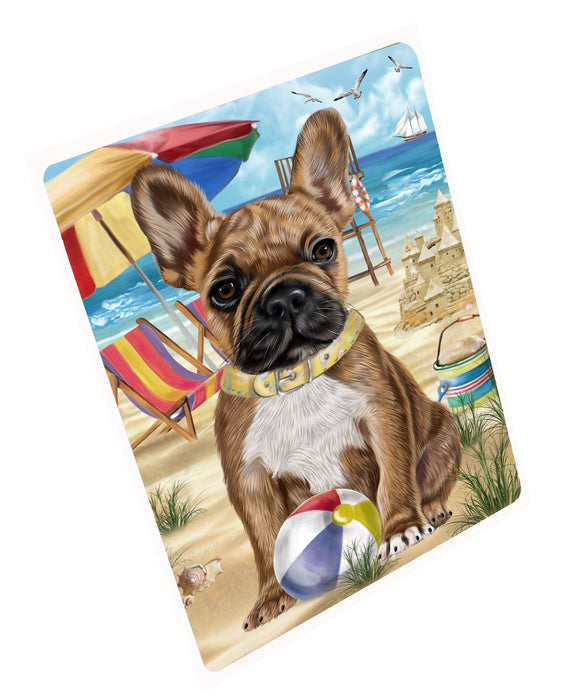 Pet Friendly Beach French Bulldog Dog Cutting Board - For Kitchen - Scratch & Stain Resistant - Designed To Stay In Place - Easy To Clean By Hand - Perfect for Chopping Meats, Vegetables, CA82506