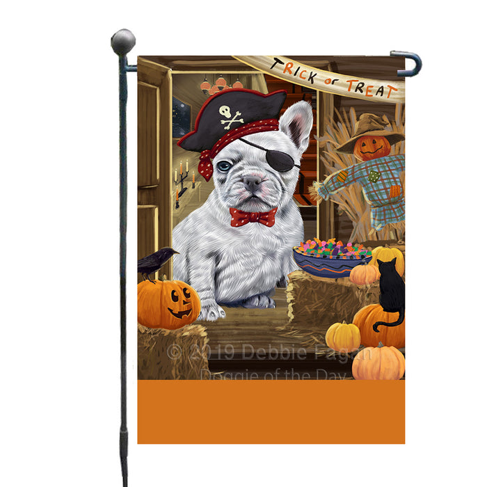 Personalized Enter at Own Risk Trick or Treat Halloween French Bulldog Custom Garden Flags GFLG-DOTD-A59580