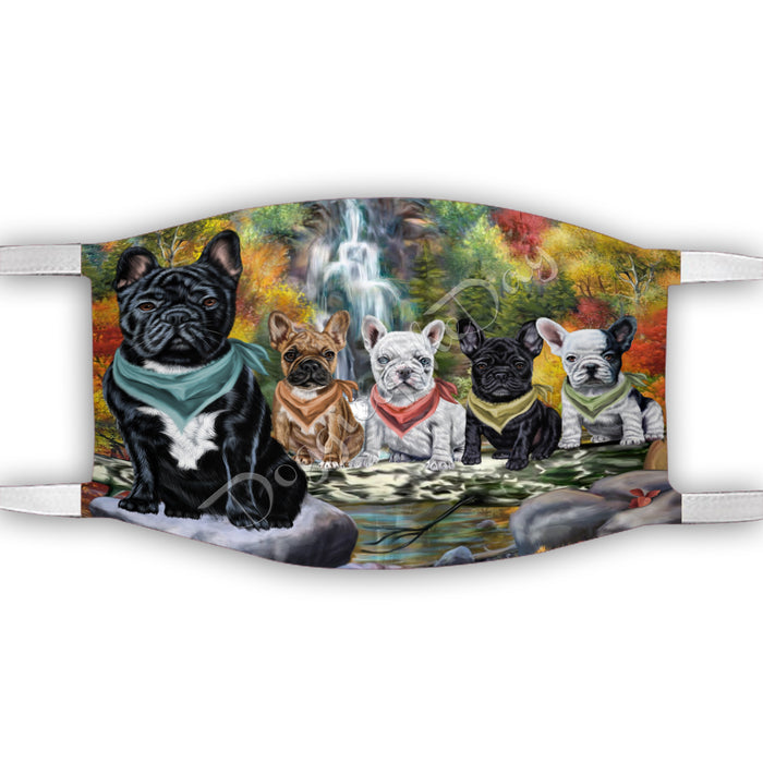 Scenic Waterfall French Bulldogs Face Mask FM49301