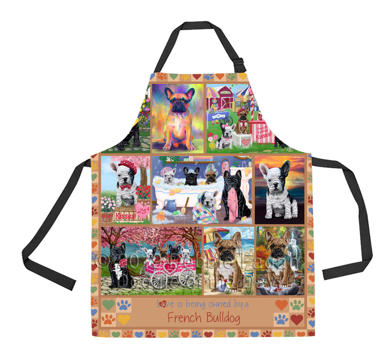 Love is Being Owned French Bulldog Beige Apron