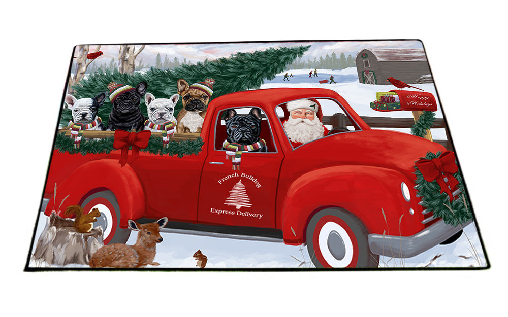 Christmas Santa Express Delivery French Bulldogs Family Floormat FLMS52392