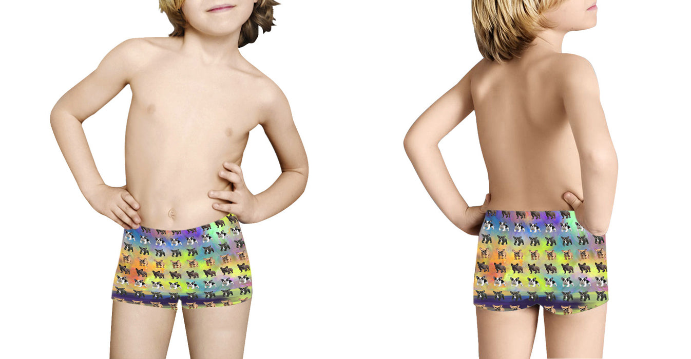 Paradise Wave French Bulldogs All Over Print Kid's Boxer Briefs