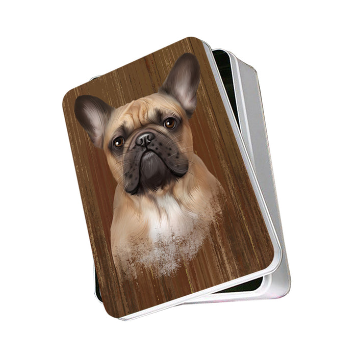 Rustic French Bulldog Photo Storage Tin PITN50559