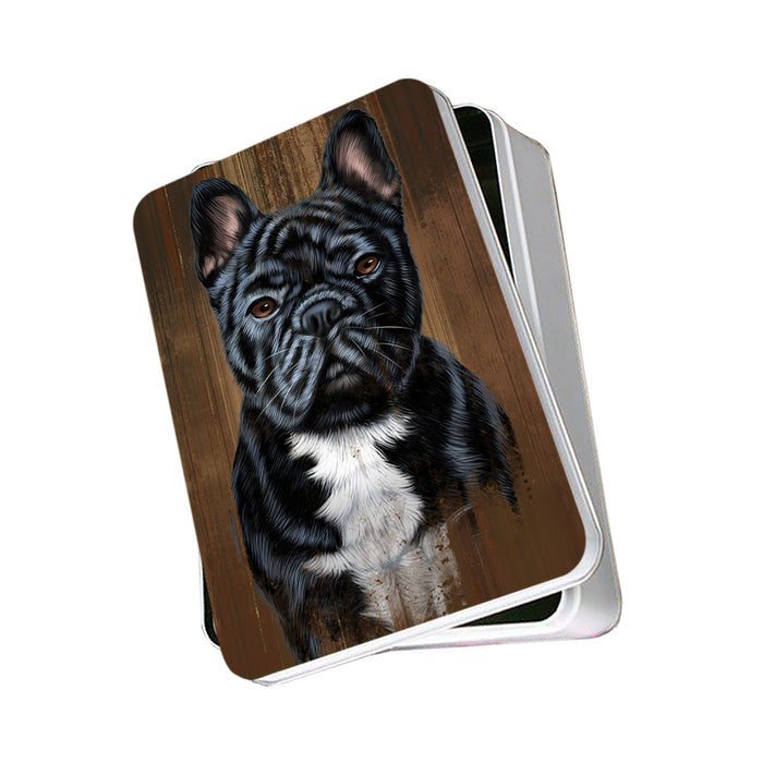 Rustic French Bulldog Photo Storage Tin PITN50406