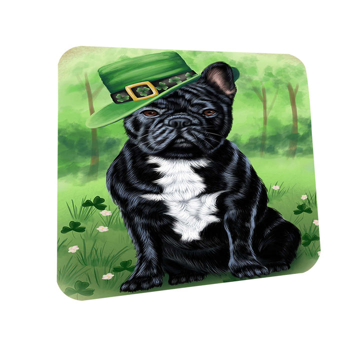 St. Patricks Day Irish Portrait French Bulldog Coasters Set of 4 CST48757