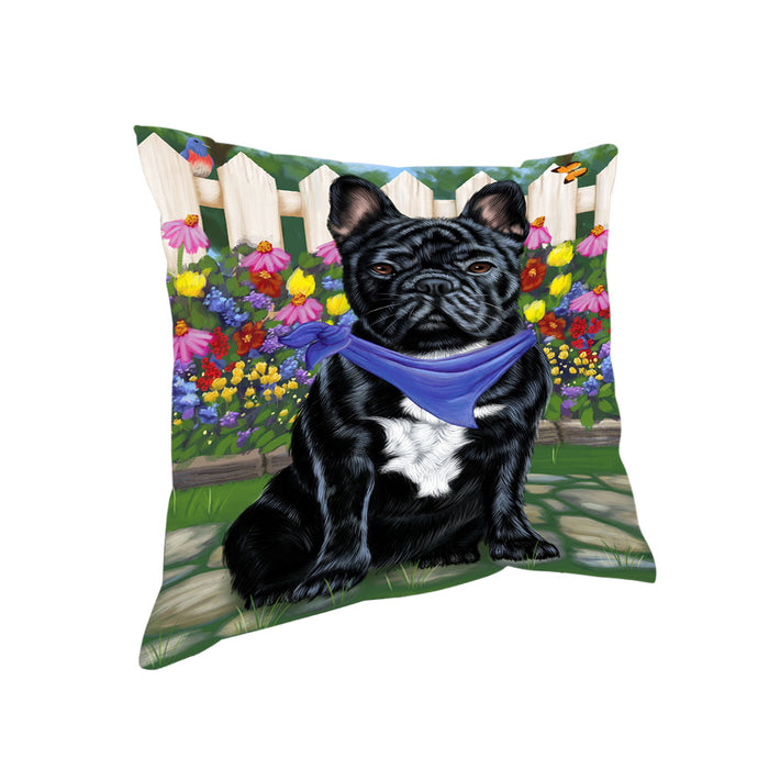 Spring Floral French Bulldog Pillow PIL55348