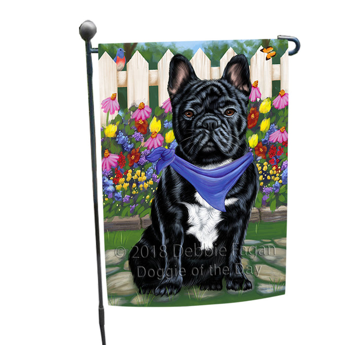 Spring Floral French Bulldog Garden Flag GFLG49702