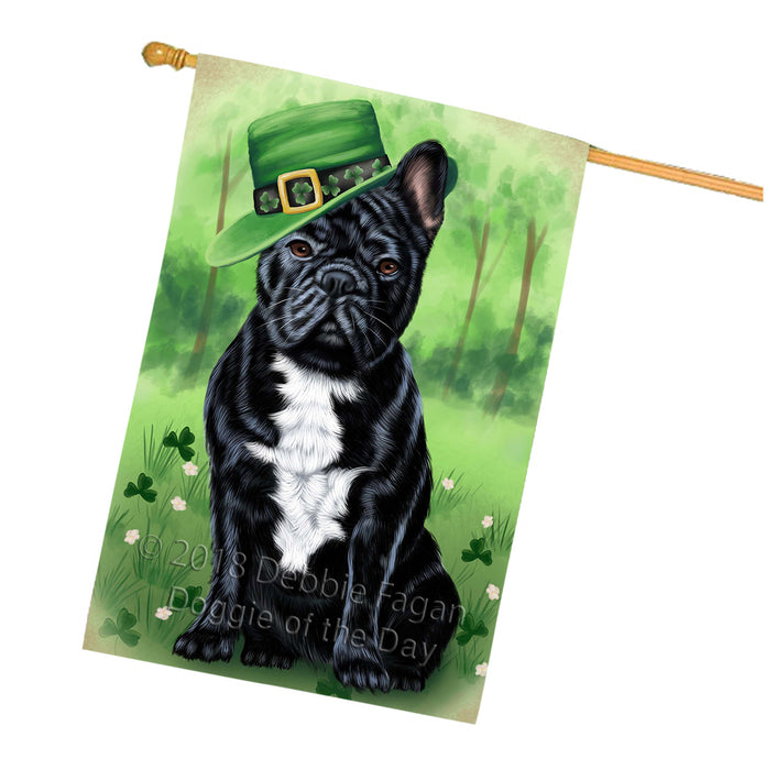 St. Patricks Day Irish Portrait French Bulldog House Flag FLG48763