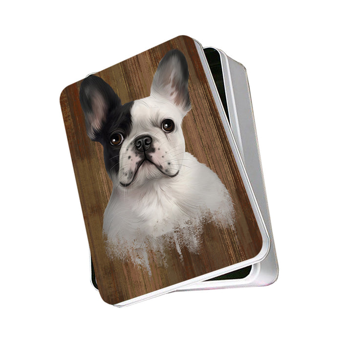 Rustic French Bulldog Photo Storage Tin PITN50560