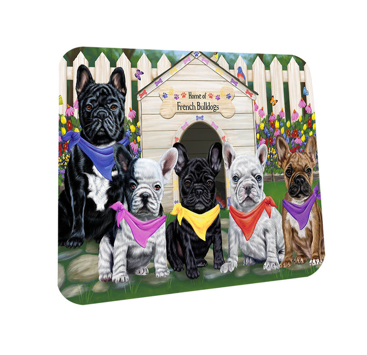 Spring Dog House French Bulldogs Coasters Set of 4 CST49833