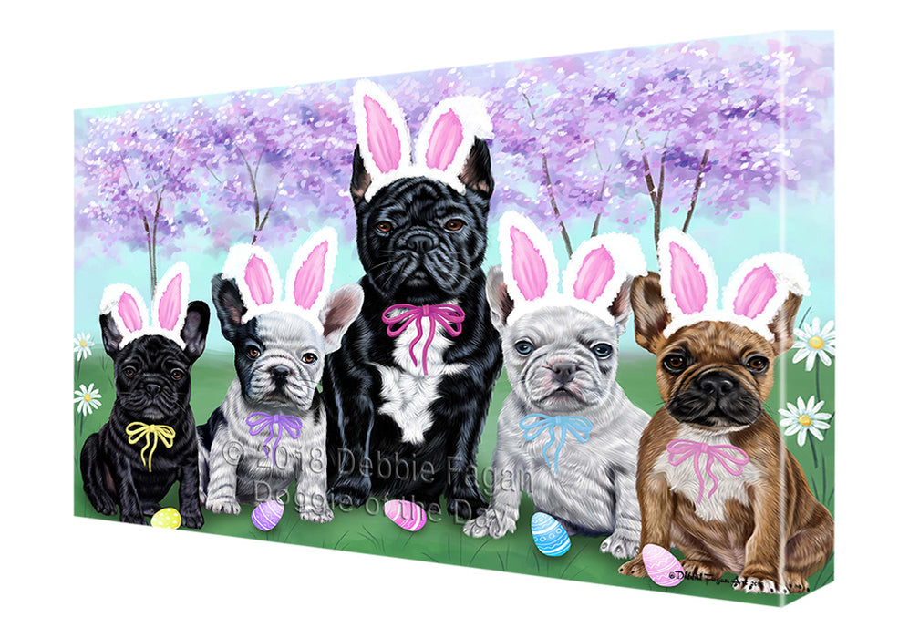 French Bulldogs Easter Holiday Canvas Wall Art CVS57900