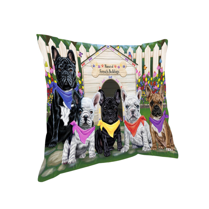 Spring Dog House French Bulldogs Pillow PIL55352