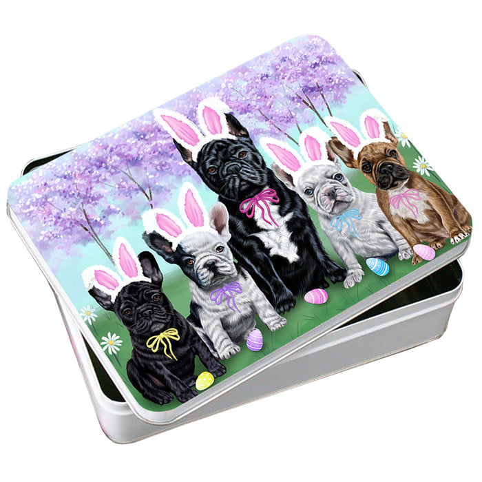 French Bulldogs Easter Holiday Photo Storage Tin PITN49143